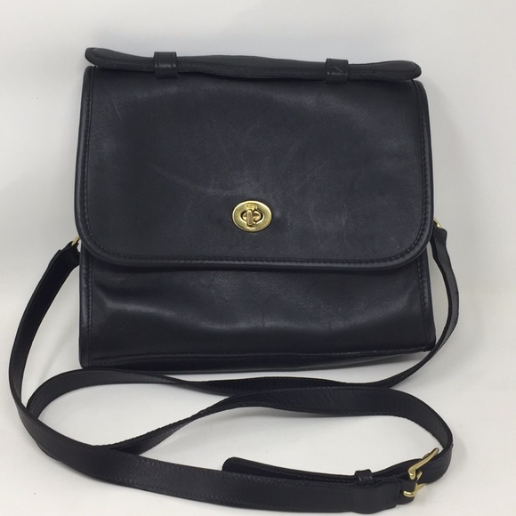 vintage black coach crossbody